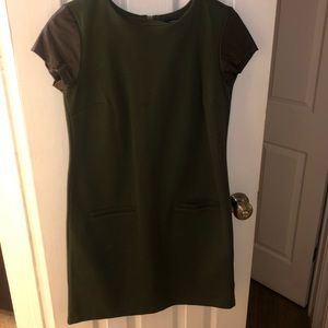 Tommy Hilfiger shift dress olive green size small